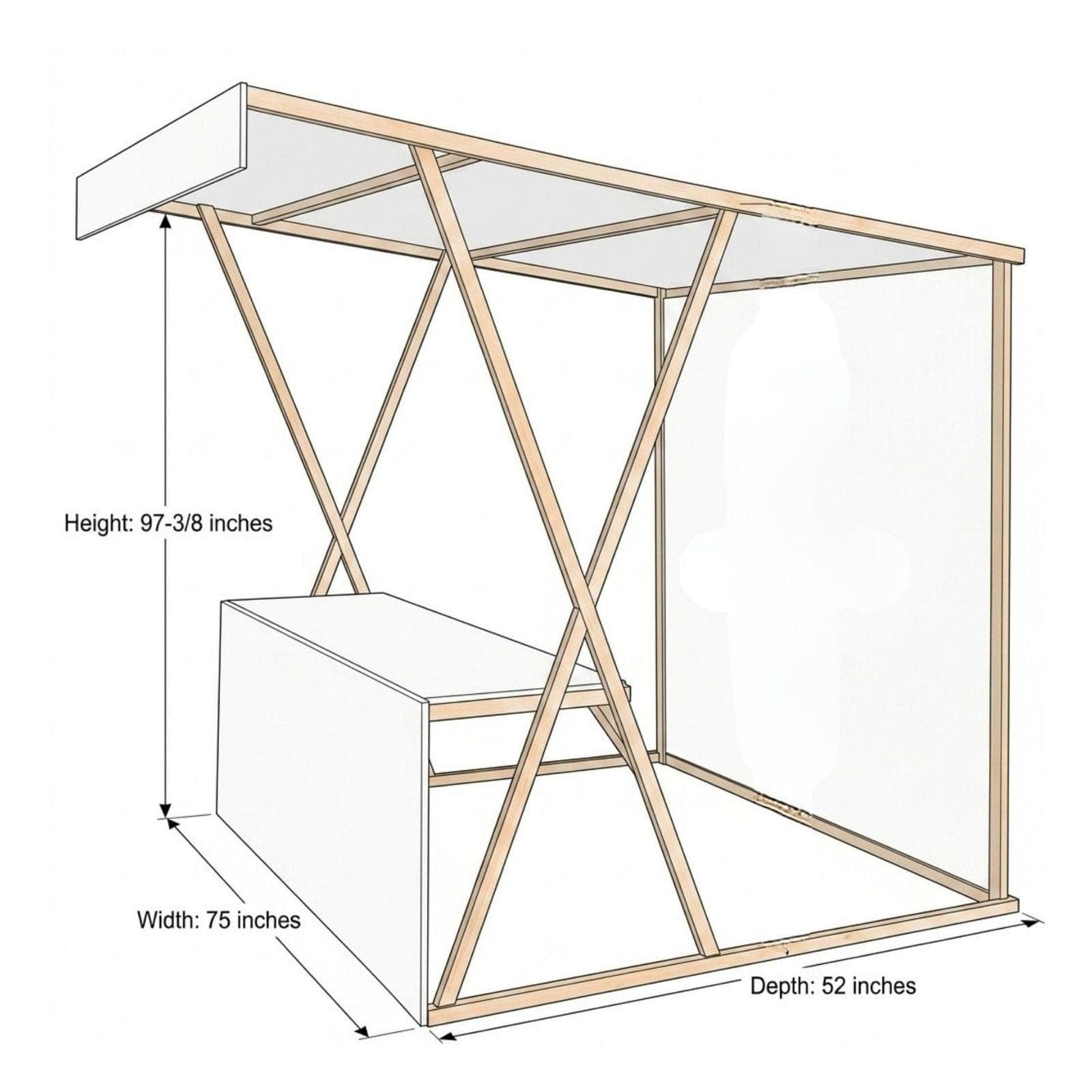 DIY Foldable Market Stall Plans PDF | Wooden Display Stand with Canopy | Craft Show Vendor Booth Blueprint | Portable Street Fair Cart Plan - view 2