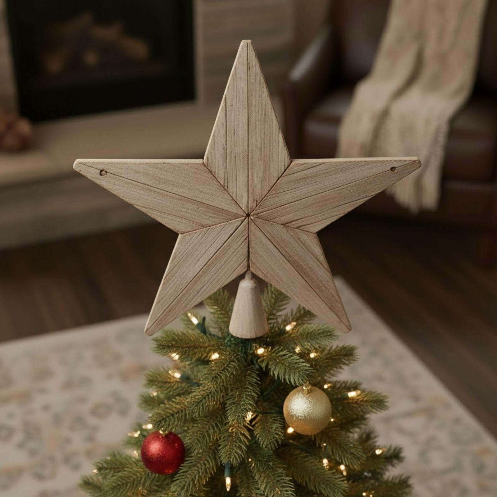 DIY Rustic Wood Christmas Tree Topper Star Plans (Digital Download) - view 3