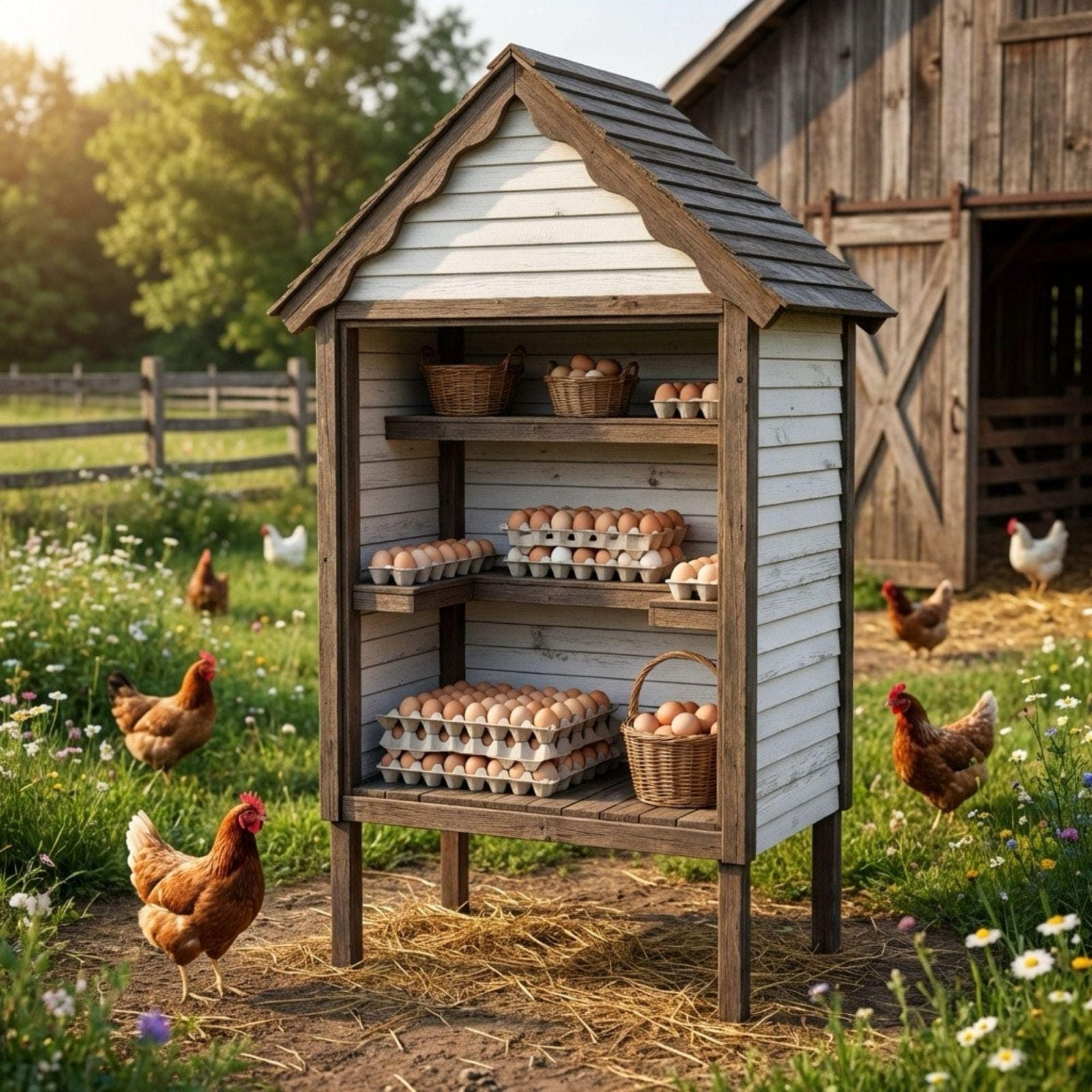 DIY Farmstand Plans Guide Tutorial PDF | Driveway Roadside Veggie Flower Honey Soap Eggs Bakery Market Stand Cart - Instant Download - view 8